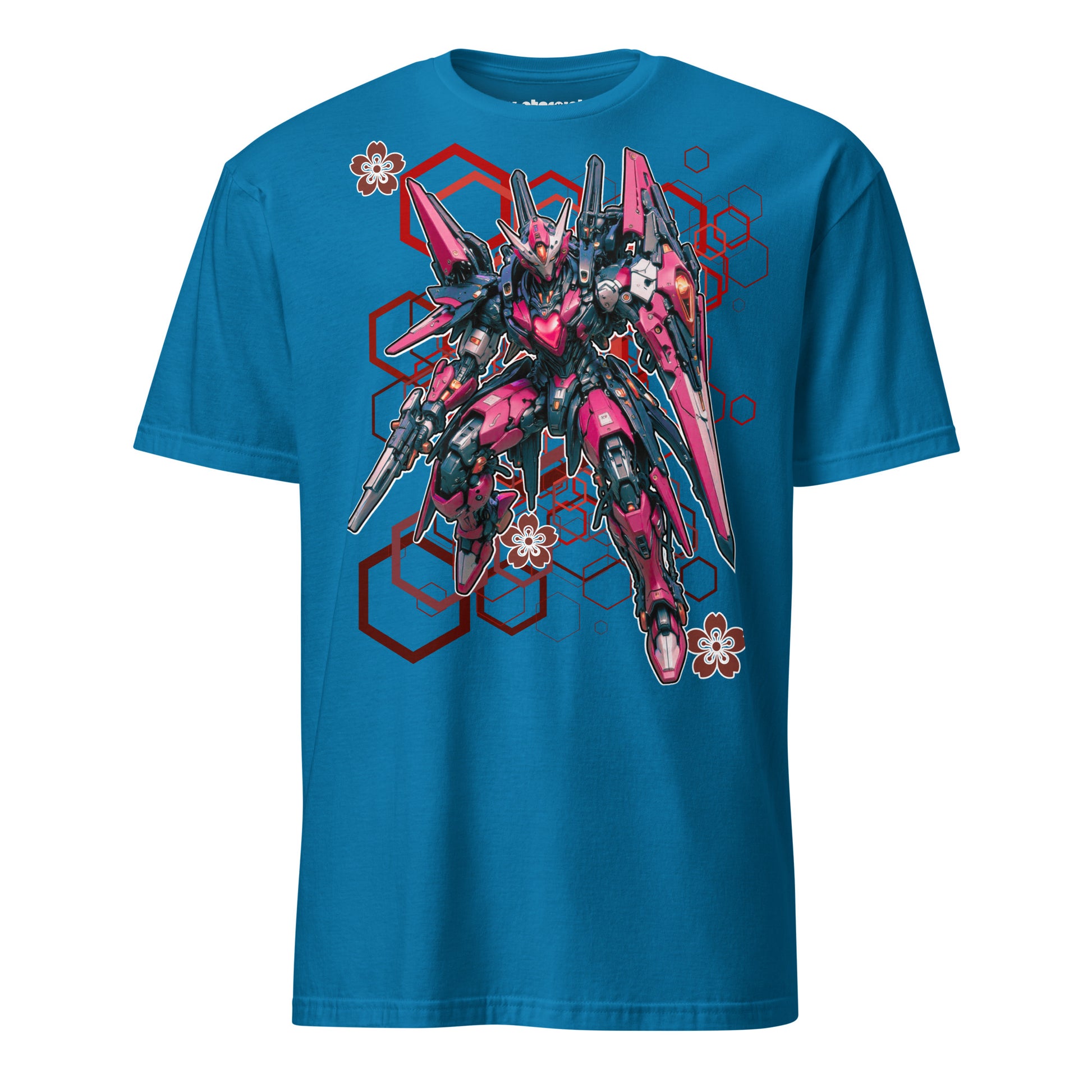 Winterpink T-Shirt Mecha Pink – Neon Valkyrie als futuristische Wächterin.