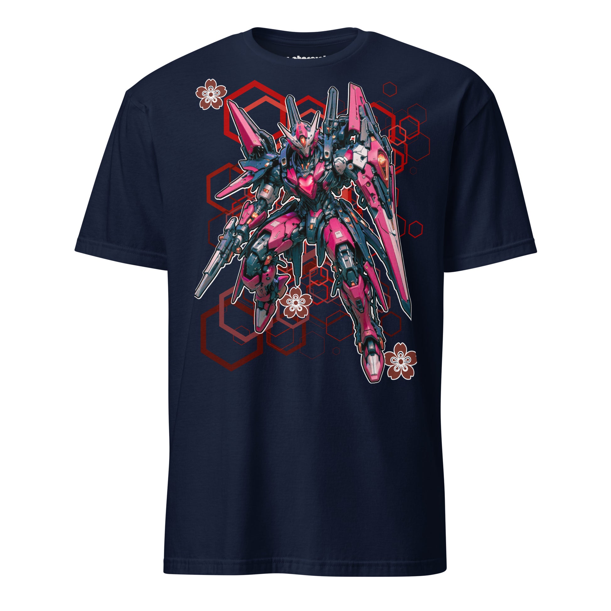 Winterpink T-Shirt Mecha Pink – Neon Valkyrie als futuristische Wächterin.