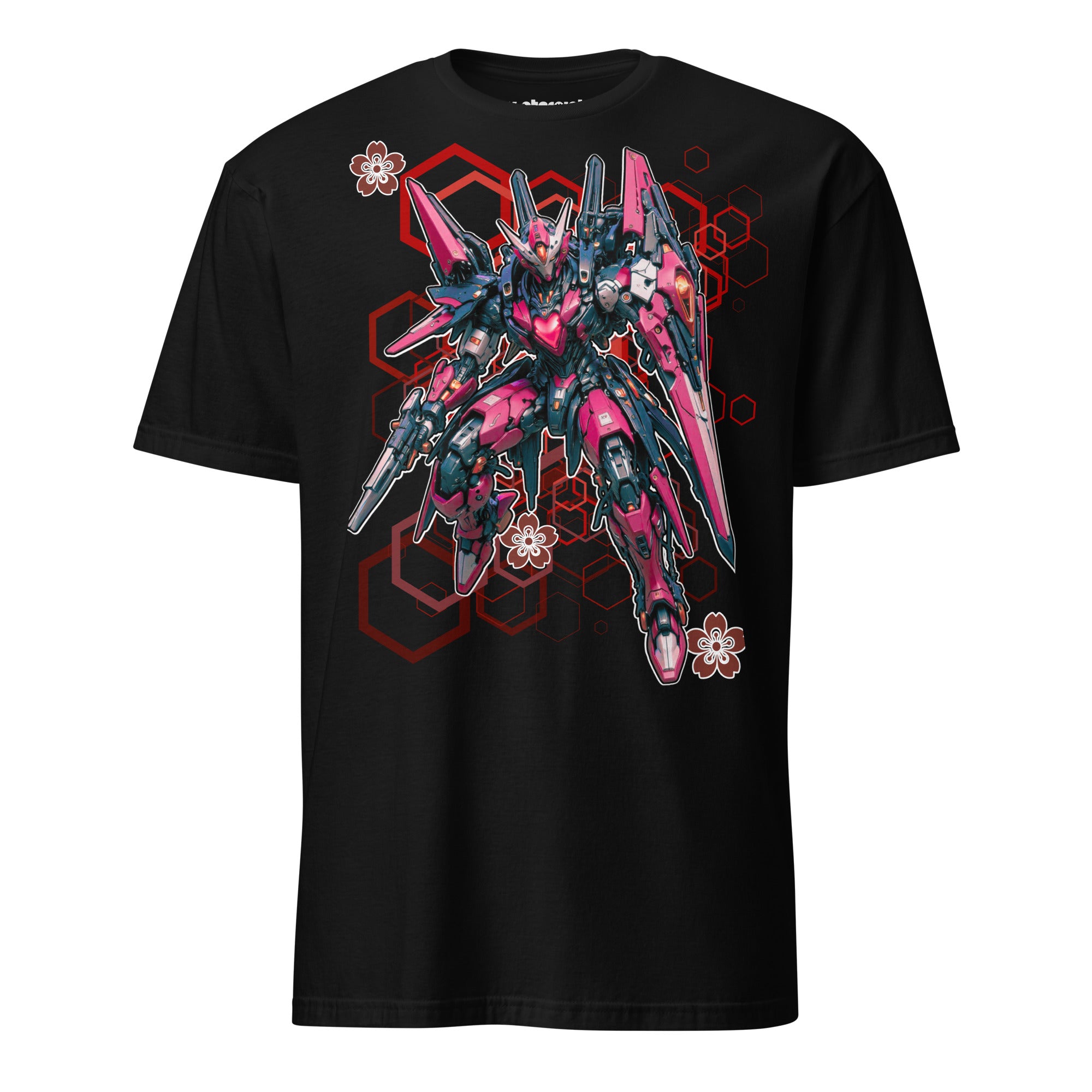 Winterpink T-Shirt Mecha Pink – Neon Valkyrie als futuristische Wächterin.