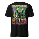 Winterpink T-Shirt Discothulhu – Cthulhu auf Rollschuhen mit Katzen im Disco-Style, großflächiger Frontdruck